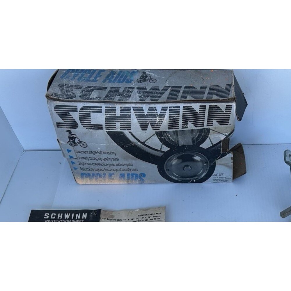 Schwinn Cycle Aids Training Wheels 18 20 Vintage Box Patent 3401954